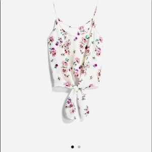 Parina Tie front crop cami blouse